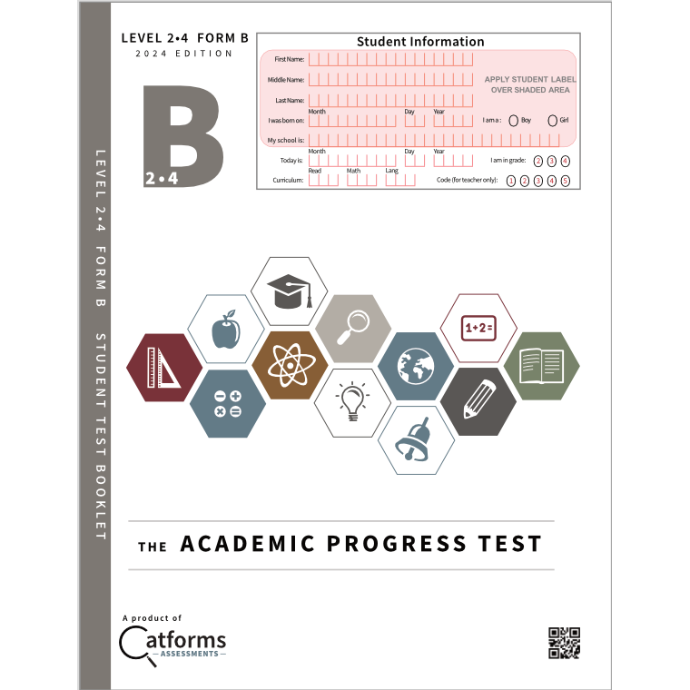 Academic Progress Test, Level 2•4, Form B with scoring 